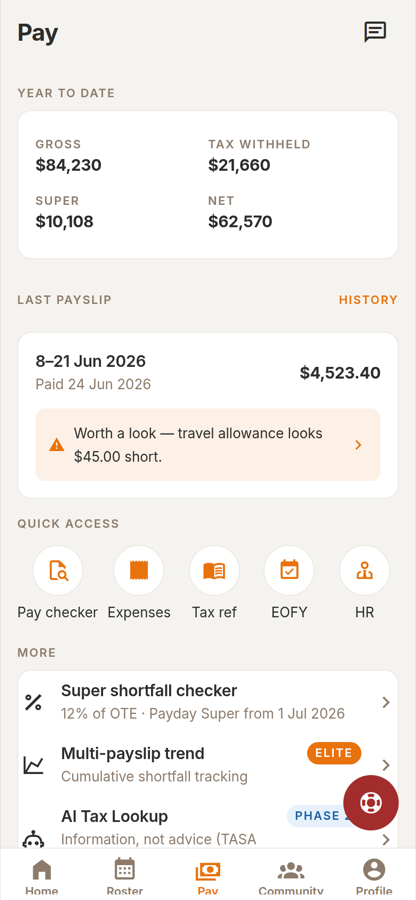 The Muster pay hub.